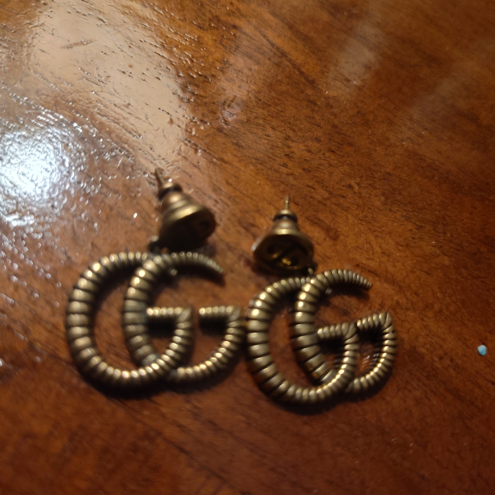 Gold Twisted Earrings
